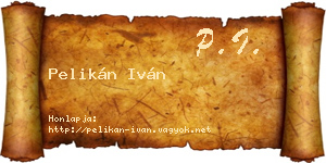 Pelikán Iván névjegykártya